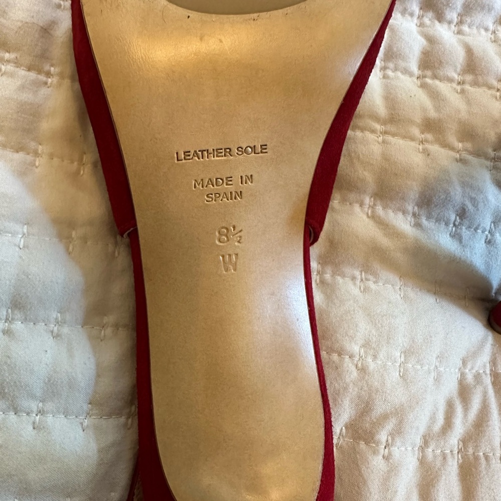Inez Red Slingback Heels - Picture 4 of 4